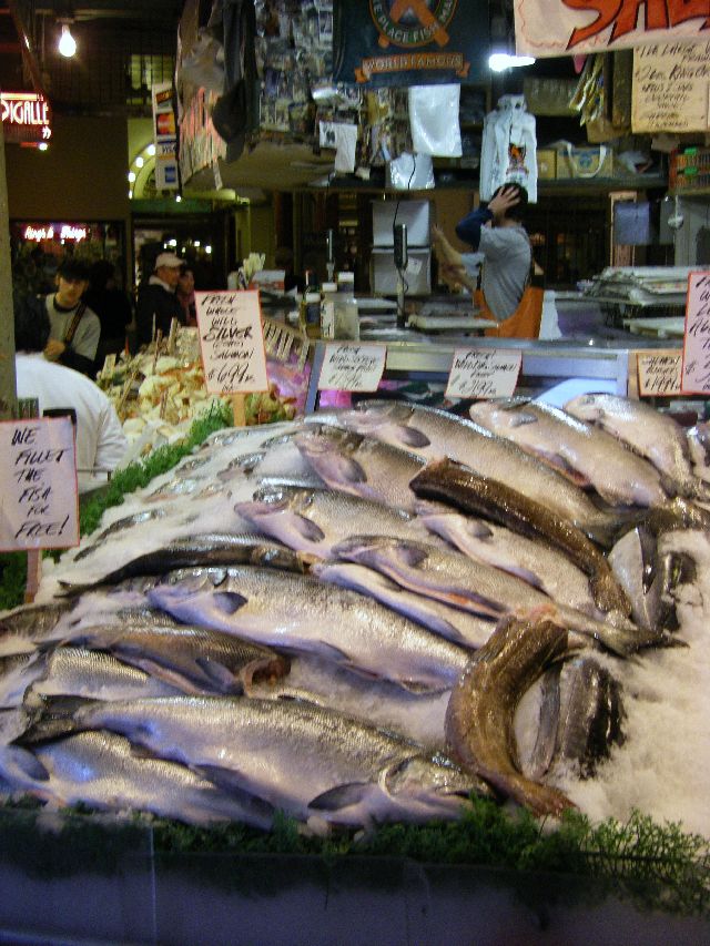 Fresh fish at Pike Place Market