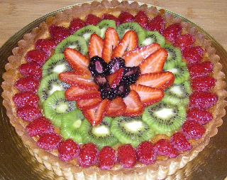 Our fresh, seasonal fruit tart