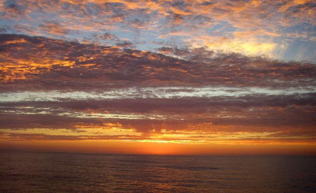 A stunning sunset over the ocean